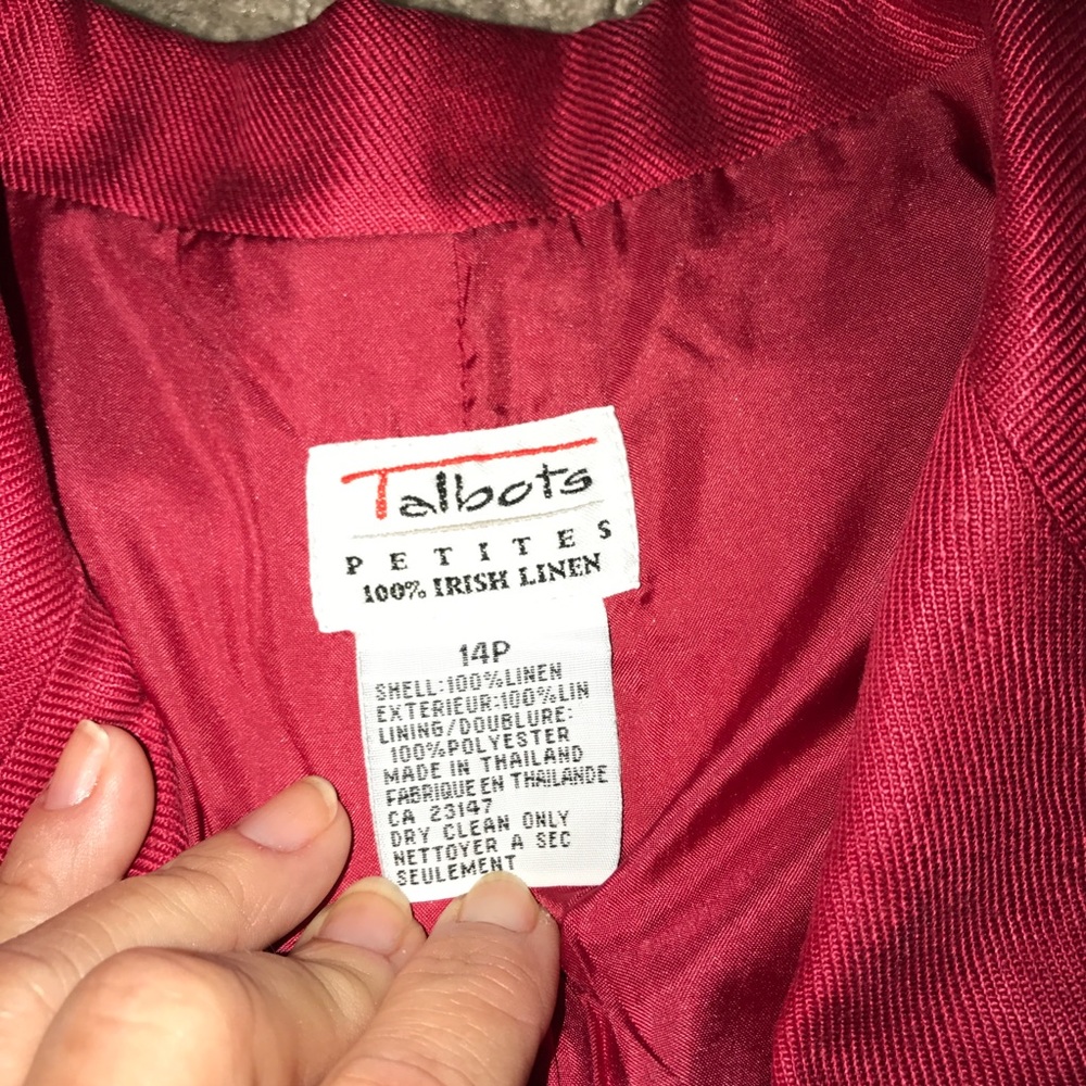 Talbots Linen blazer- - Picture 3 of 3